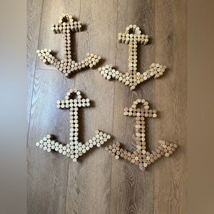 Nautical Cork Anchor Wall Art Set